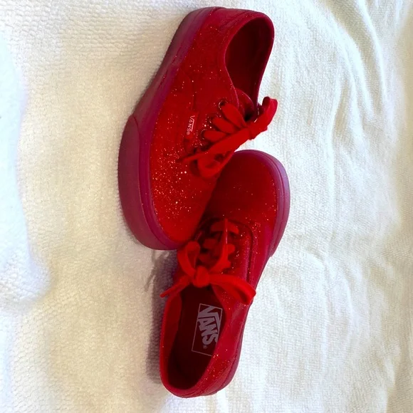 Kids Shoes Red Sparkly Vans Shoes Ruby Red Vans Customized